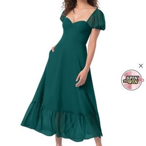 Azazie Baby dress size A10 color peacock